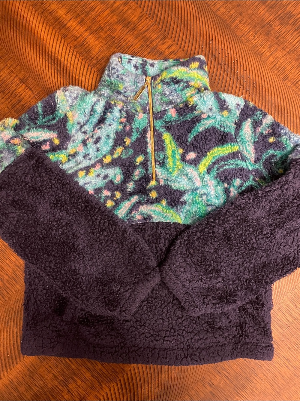 Lilly Pulitzer Girls Sherpa Quarter-Zip Pullover (girls)